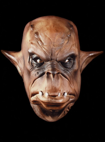 Realistische ork maske braun - realistische,