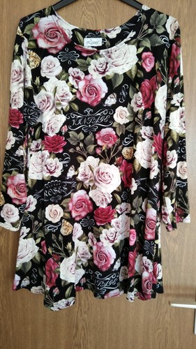Tunika mit rosen mix druck - mix,