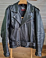 Motorradjacke Schwarz Leder