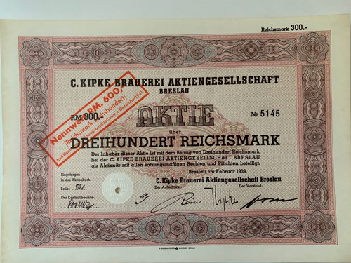 Kipke brauerei ag breslau - kipke,