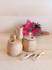 DDR Holz Gewürz Menage Salz Pfeffer Retro Tisch Deko Vintage Geschirr Schütte