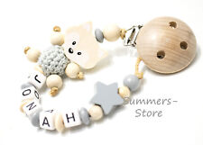 Schnullerkette Nuckelkette mit Namen Mädchen Baby Geschenk Taufe Geburt