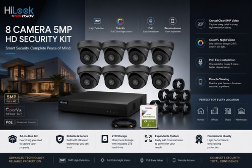 Hikvision 5mp cctv poe - 5mp,