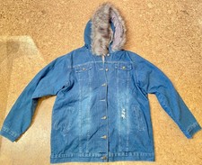 Damen Winter Jeansjacke