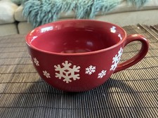 TCM Tchibo Jumbotasse XXL Kaffeebecher rot Weihnachten Ø 13 cm H 8 cm, 0,65 l