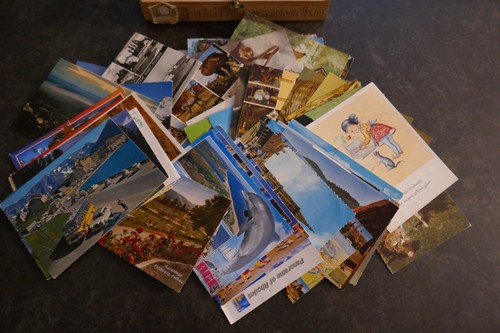 Postkarten einer alten - postkarten, in