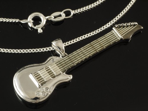 Silberkette mit gitarren paula - mit,