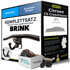 Für CITROEN C5 CrossTourer RW Anhängerkupplung abnehmbar +eSatz 13pol 14-17 NEU