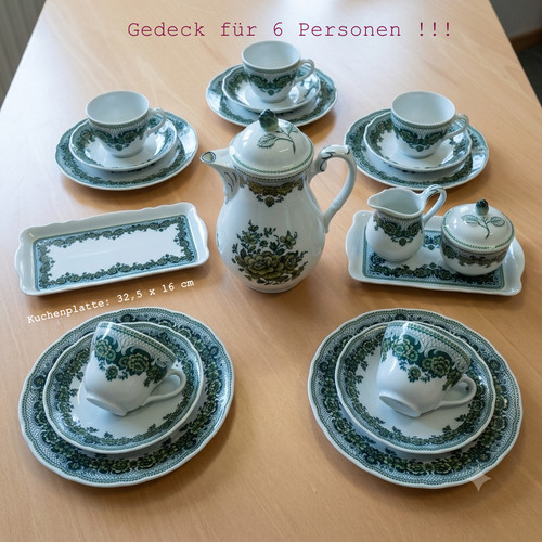 Kaffeeservice mit grünem