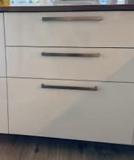 IKEA Tyda große Küchengriffe Edelstahl Möbelgriffe 330 mm / 4 Stück