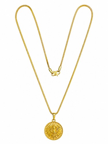 18k vergoldet khanda münze - 18k,