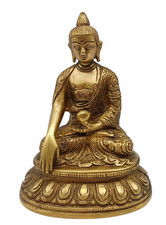 Meditation Deko Buddha Shakyamuni Figur 15 cm  Messing  zweifarbig Buddha LM 053