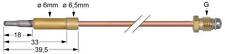 Heidebrenner Thermoelement Länge 220mm Steckhülse ø 6,0mm Steckhülse ø6,0mm