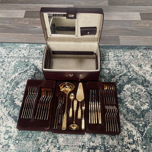 Besteckset karat vergoldet - 24,