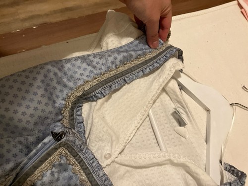 Silbernes blaues dirndl - blaues, 46
