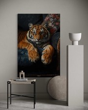 Leinwand Bild Tiger Abstrakt