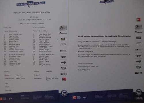 Mannschaftsaufstellung 2012/13