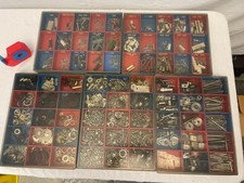 5 Kisten mit Kleinteilen aus Werkstatt  Schrauben Widerstände, etc.