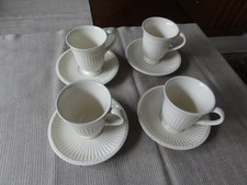 4 x Wedgwood Edme Kaffeetassen mit Unterteller/Untertassen Restbestand