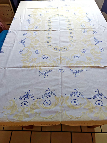 Blaudruck tischdecke alt - tischdecke,