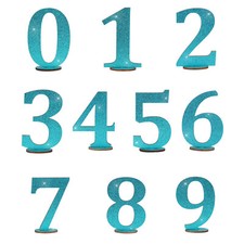 Zahlen Aufsteller aus Holz