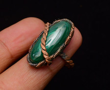 Malachit Edelstein Kupferdraht