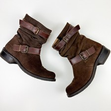 Sendra Brown Suede Biker Boots