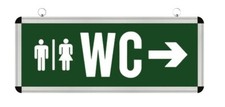 WC Toilette Schild LED