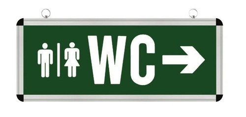 Toilette schild led - schild,