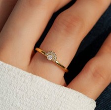 Rund Diamant Stapel Ring 14K