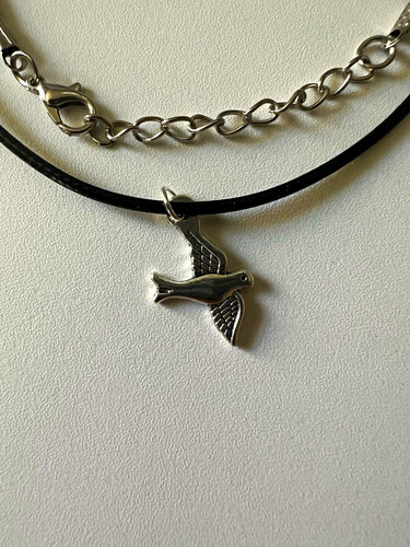 Schwarze lederkette mit - schwarze,