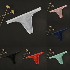 Leichter T Back Herren Strings mit Rautenmuster und atmungsaktivem Stoff