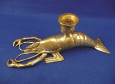 Antiker um 1900 massiver Messing versilbert Kerzenleuchter Kerzenständer HUMMER