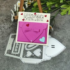 Herz Umschlag Metall Stencil