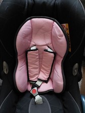 Maxi Cosi Babysafe Wende Sitzkissen + Gurtpolster rosa/grau auch für Kinderwagen