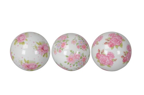 Schwimmkugel weiß rosa - schwimmkugel, weiß/rosa