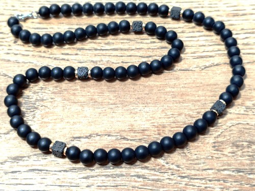 Herren naturstein kette - naturstein,