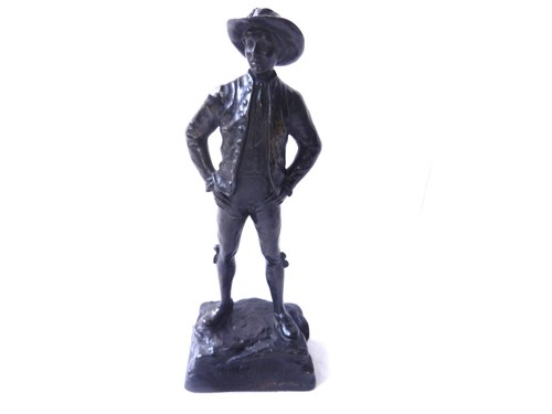 Bronze figur ruff mann am - ruff, "