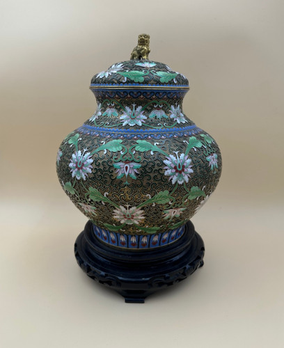Großes cloisonné deckel - cloisonné,