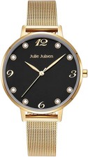 JULIE JULSEN JW1011YGME-S Armbanduhr Damenuhr 36 mm Quarz Goldfarben UVP 139,00