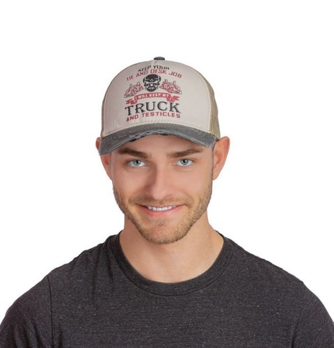 Trucker cap mit totenkopf - trucker,