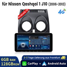 Für Nissan Qashqai J10 Carplay Autoradio Android 13 GPS Navi WIFI BT 6+128GB KAM