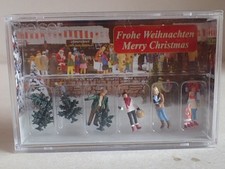 Preiser Weihnachtsbaumverkauf Weihnachten Winter x-Mas 10627 H0 1:87 OVP 6Fig