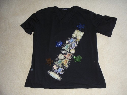 Damen shirt schwarz - t-shirt, in