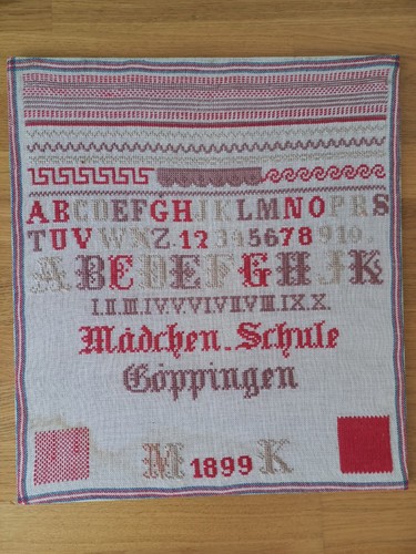 Antiker kreuzstich mädchen - antiker, mädchen-