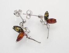 Bernstein Ohrstecker Silber