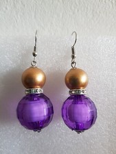 Ohrringe, Groß , Violett &