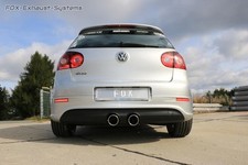  Edelstahl Racing-Komplettanlage ab Kat mittig VW Golf 5 R32 2x100mm