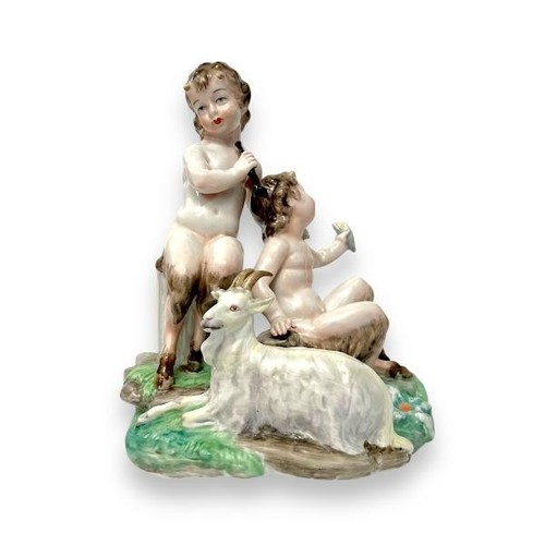 Zwei faune mit ziegenbock - faune,