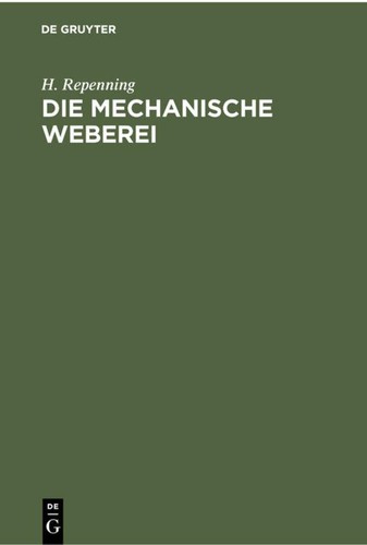 Die mechanische weberei - die,